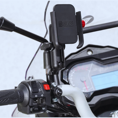 Soporte de celular para motocicleta (Base a retrovisor)