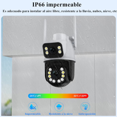 Camara wifi para exterior de doble lente