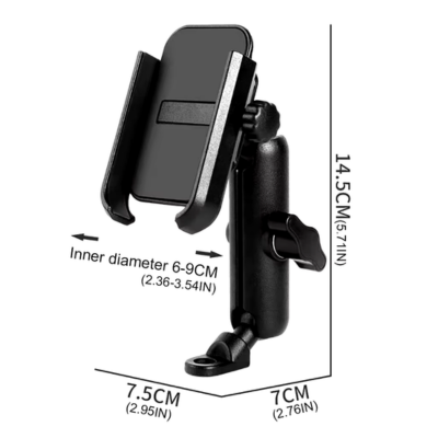 Soporte de celular para motocicleta (Base a retrovisor)